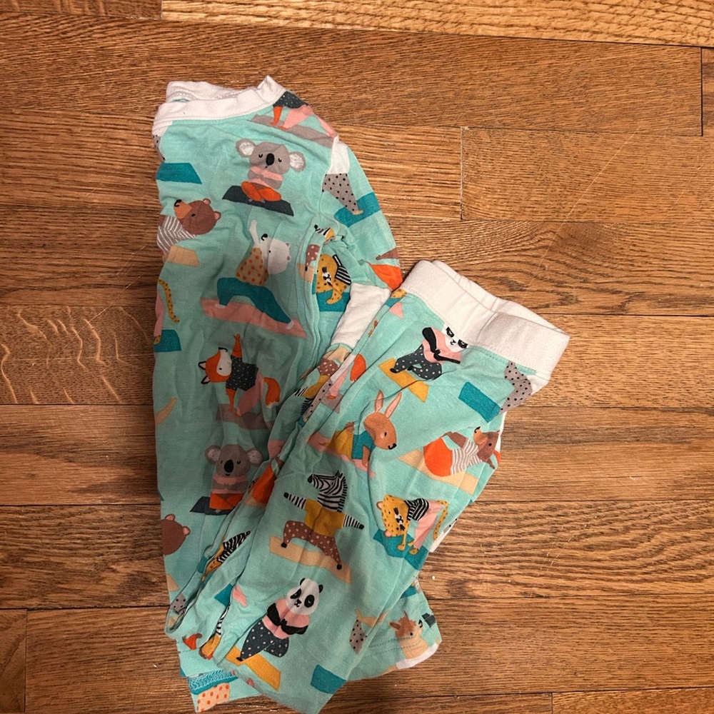 Little Sleepies Teal Animal Print Pajama Set